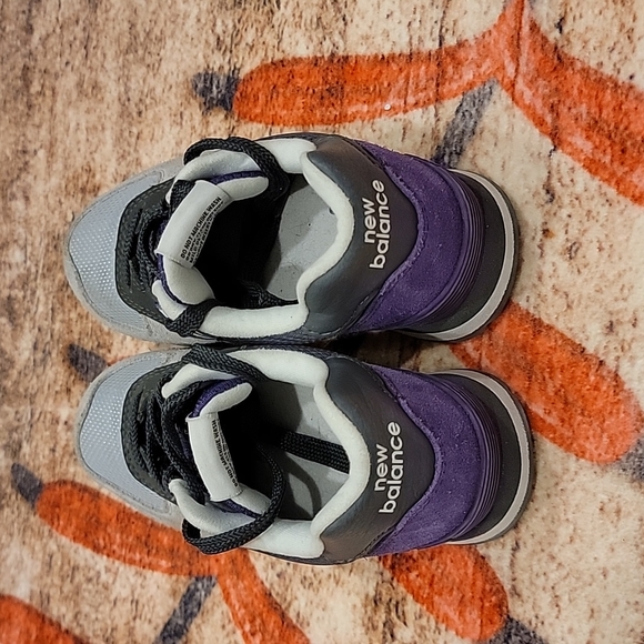 Girls 574 shadow logo lace up sneaker - Picture 3 of 8